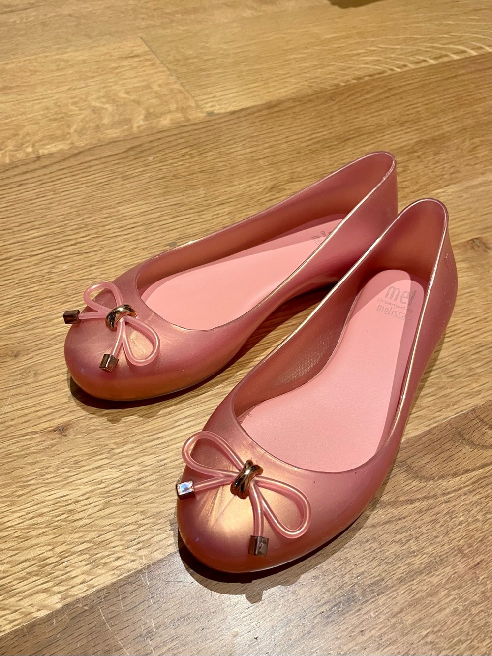 Melissa Girls' Pink Ballet Flats - size 13